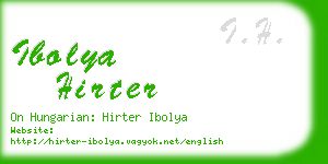 ibolya hirter business card